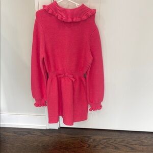 Janie and Jack Orange Ruffled Tie Front Sweater Dress
